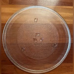 GENUINE GE MICROWAVE GLASS TURNTABLE TRAY 13.5" DIAMETER * CLEAR ROUND PLATE